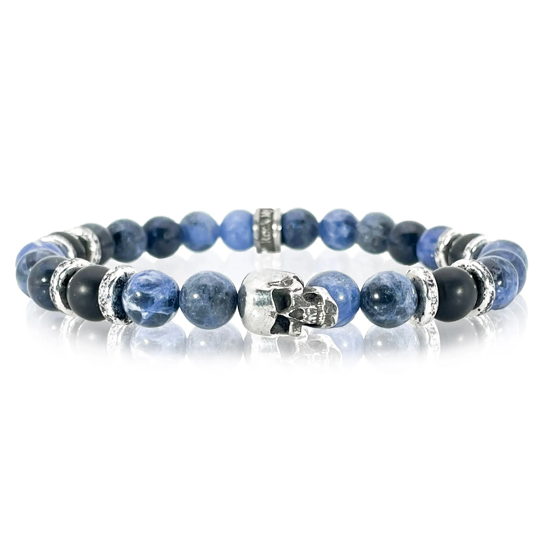 Sinister Skull Beaded Bracelet Sodalite