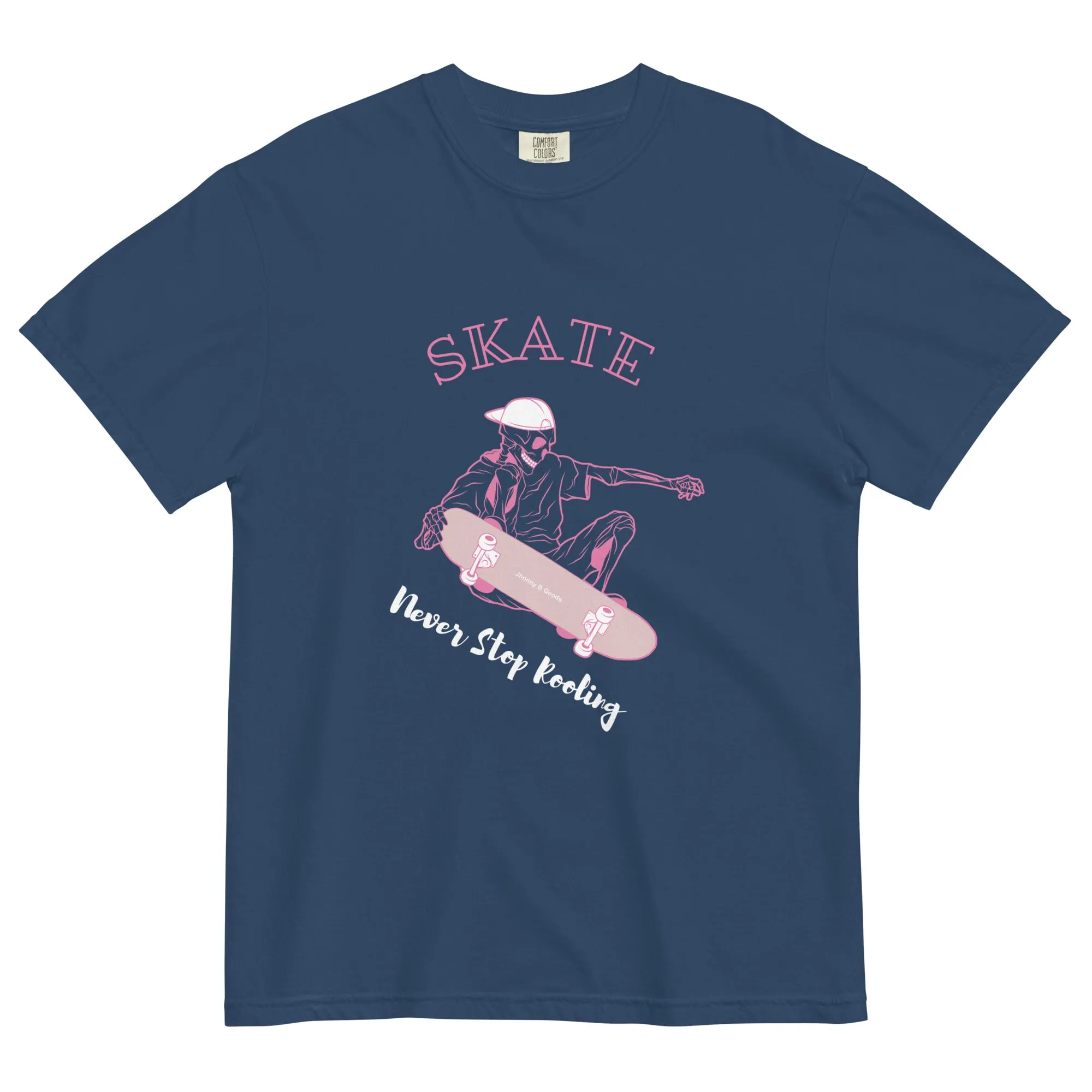 Skating Never Stop Roling men's garment-dyed heavyweight t-shirt