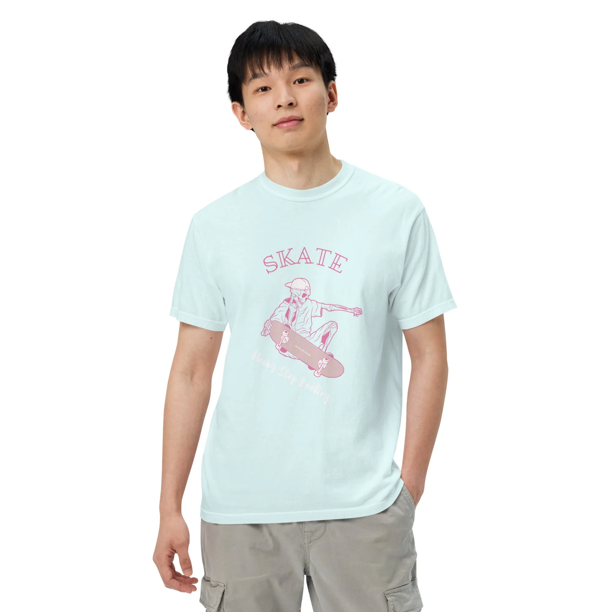 Skating Never Stop Roling men's garment-dyed heavyweight t-shirt