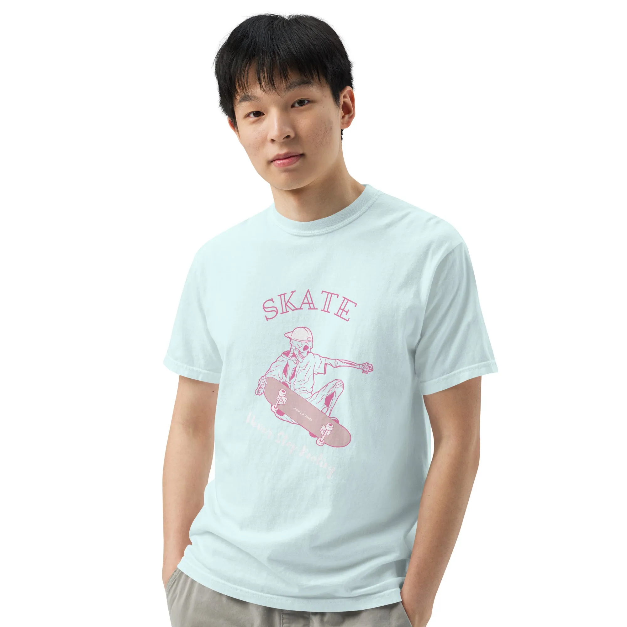 Skating Never Stop Roling men's garment-dyed heavyweight t-shirt