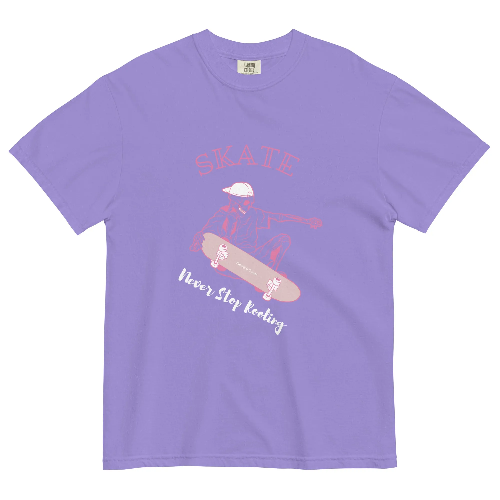 Skating Never Stop Roling men's garment-dyed heavyweight t-shirt