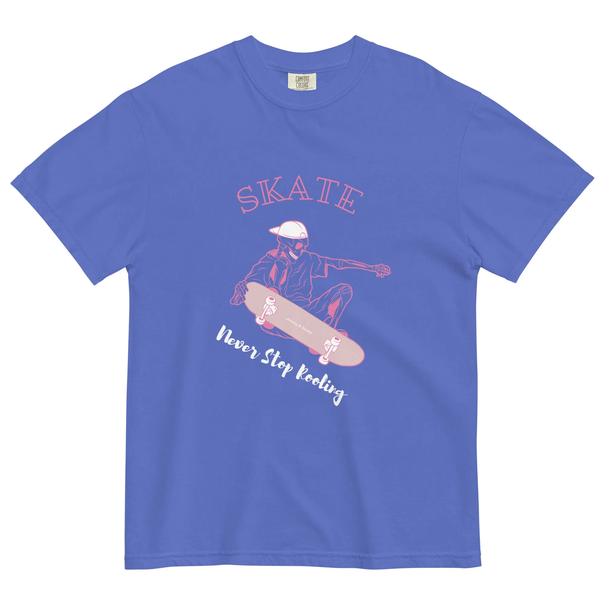 Skating Never Stop Roling men's garment-dyed heavyweight t-shirt