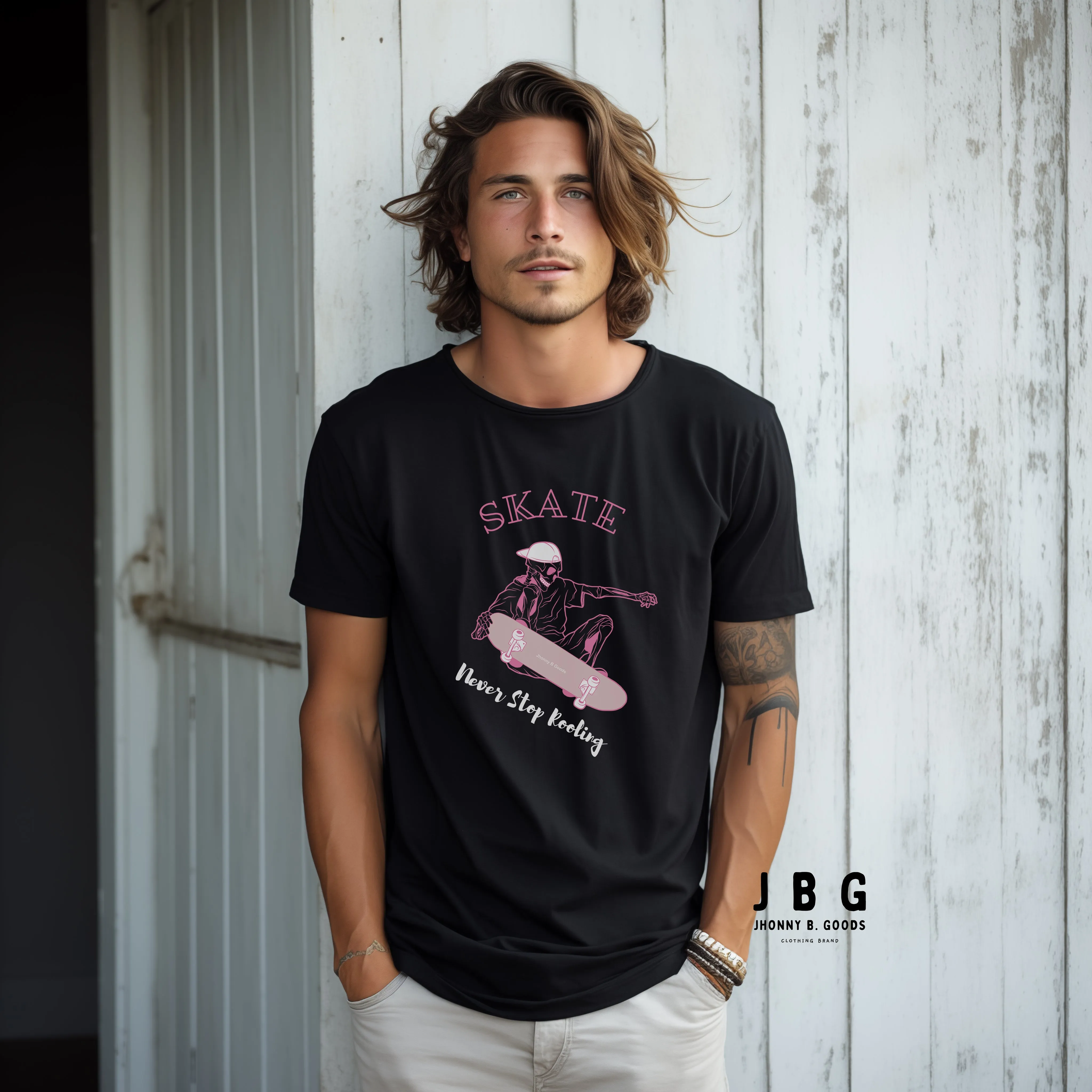 Skating Never Stop Roling men's garment-dyed heavyweight t-shirt