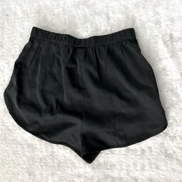 SKIMS Black Silk Sleep Tap Shorts