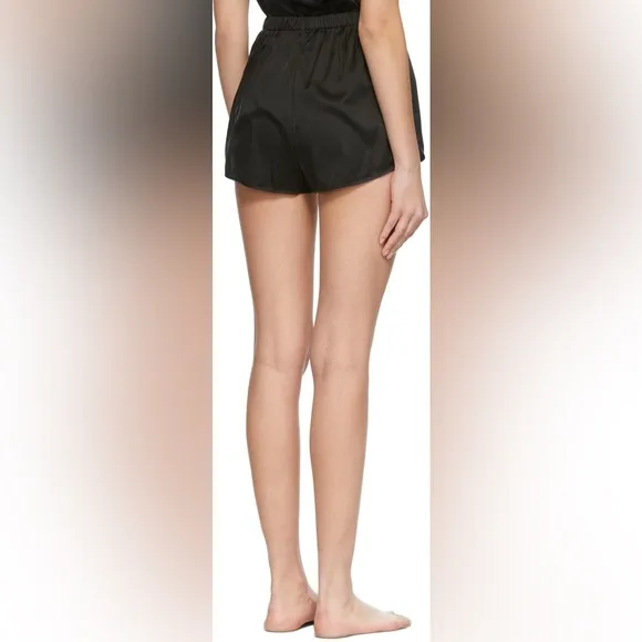 SKIMS Black Silk Sleep Tap Shorts