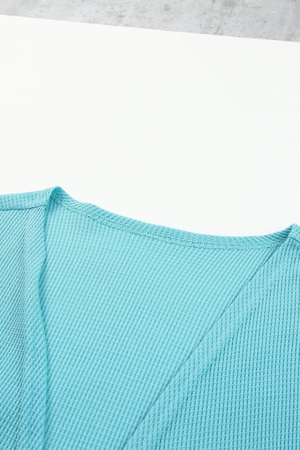 Sky Blue Loose Fit Stripe Colorblock Cardigan