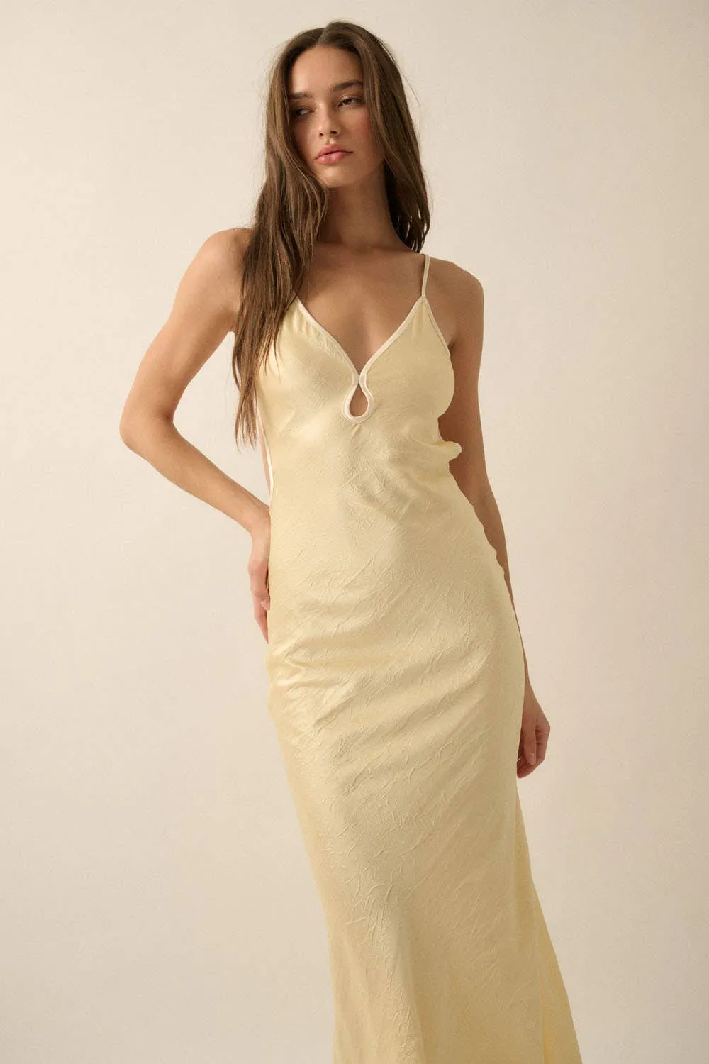 Slay Open-Back Keyhole Maxi Dress