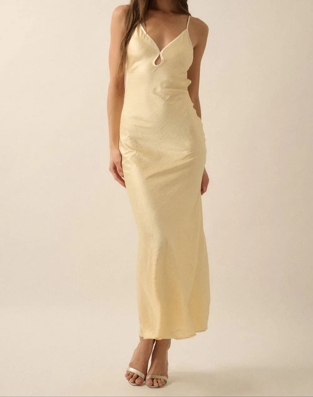 Slay Open-Back Keyhole Maxi Dress