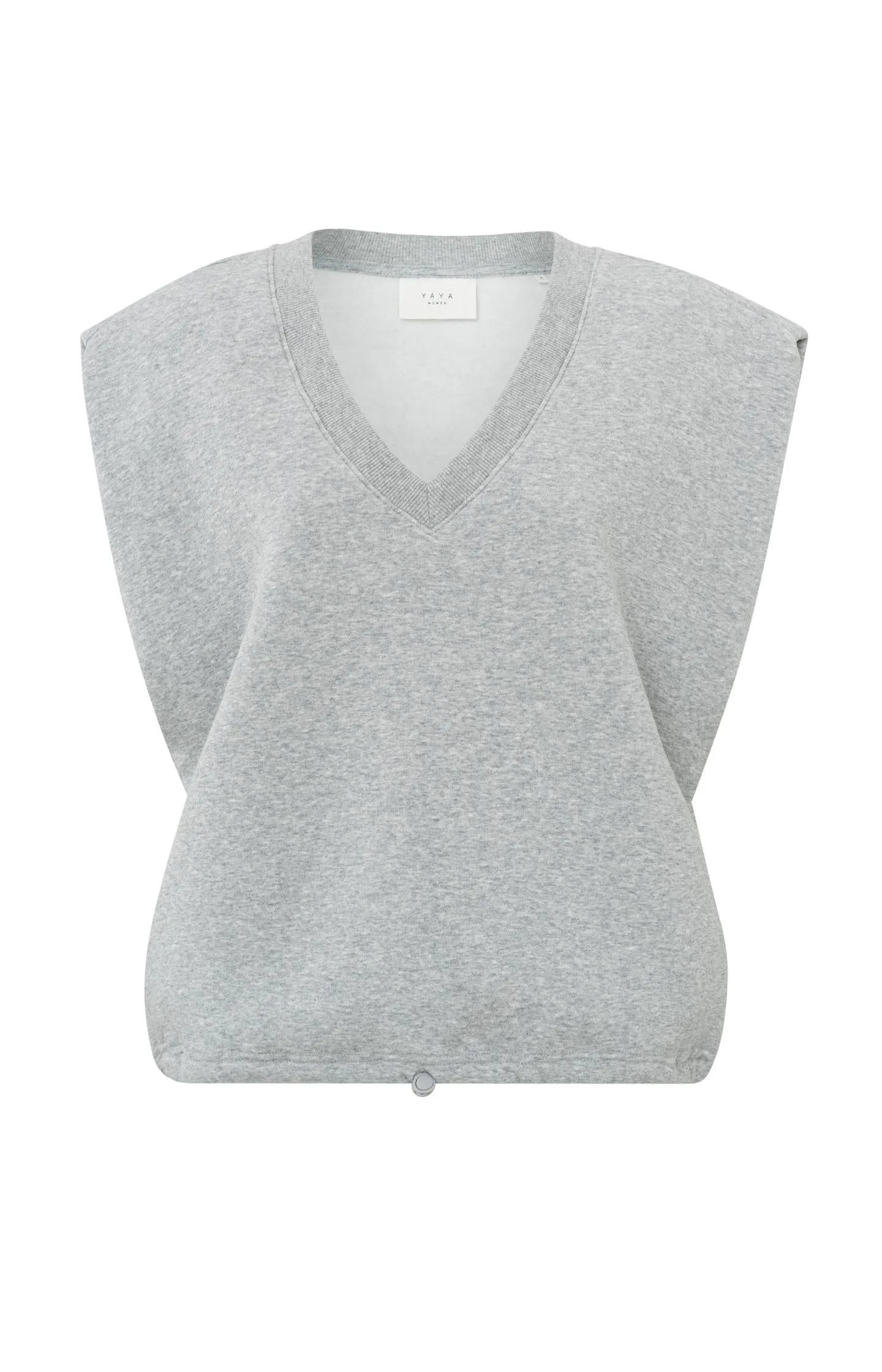 Sleeveless jersey vest with a V-neck in a regular fit