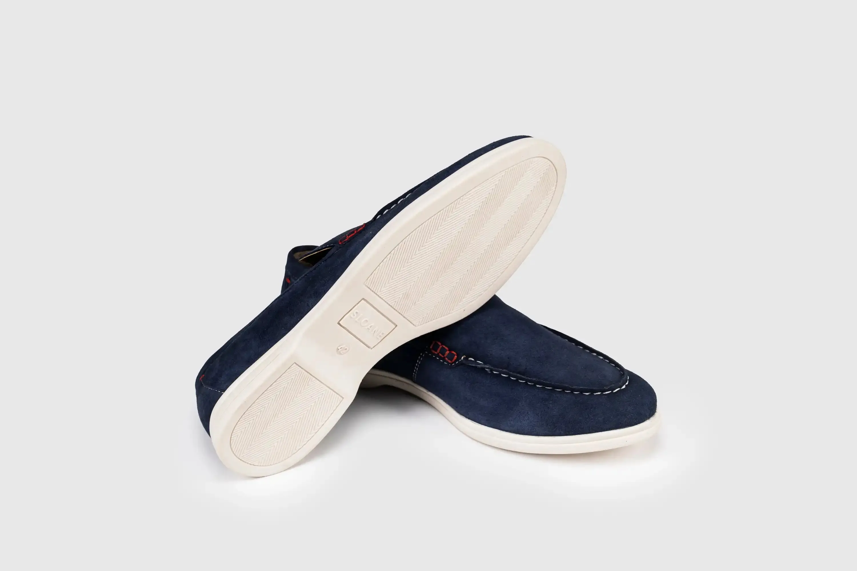 Sloane Mens Shoes Rocca Suede Loafer Navy Blue