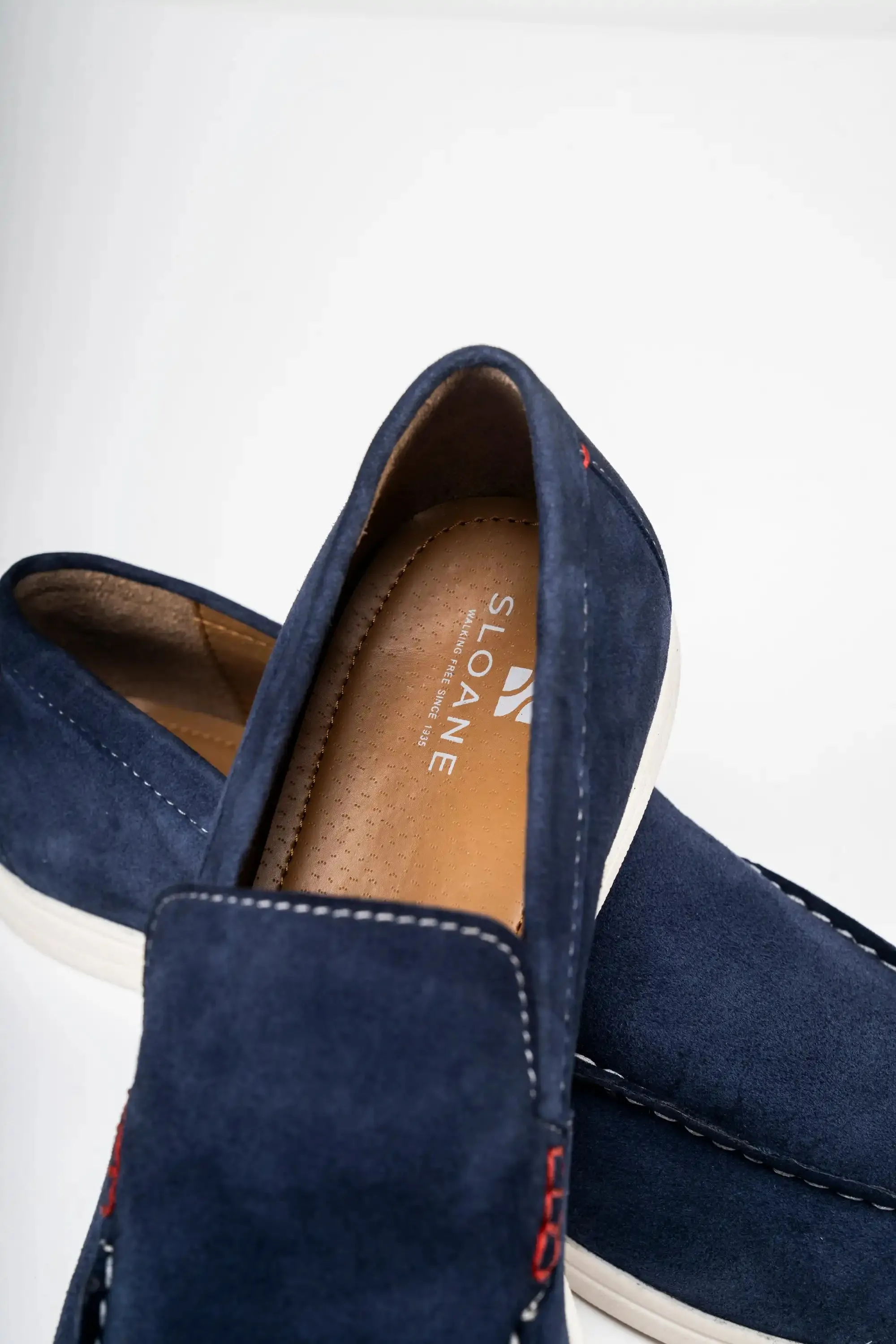 Sloane Mens Shoes Rocca Suede Loafer Navy Blue
