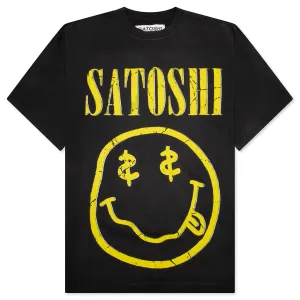 Smiley Tee - Washed Black