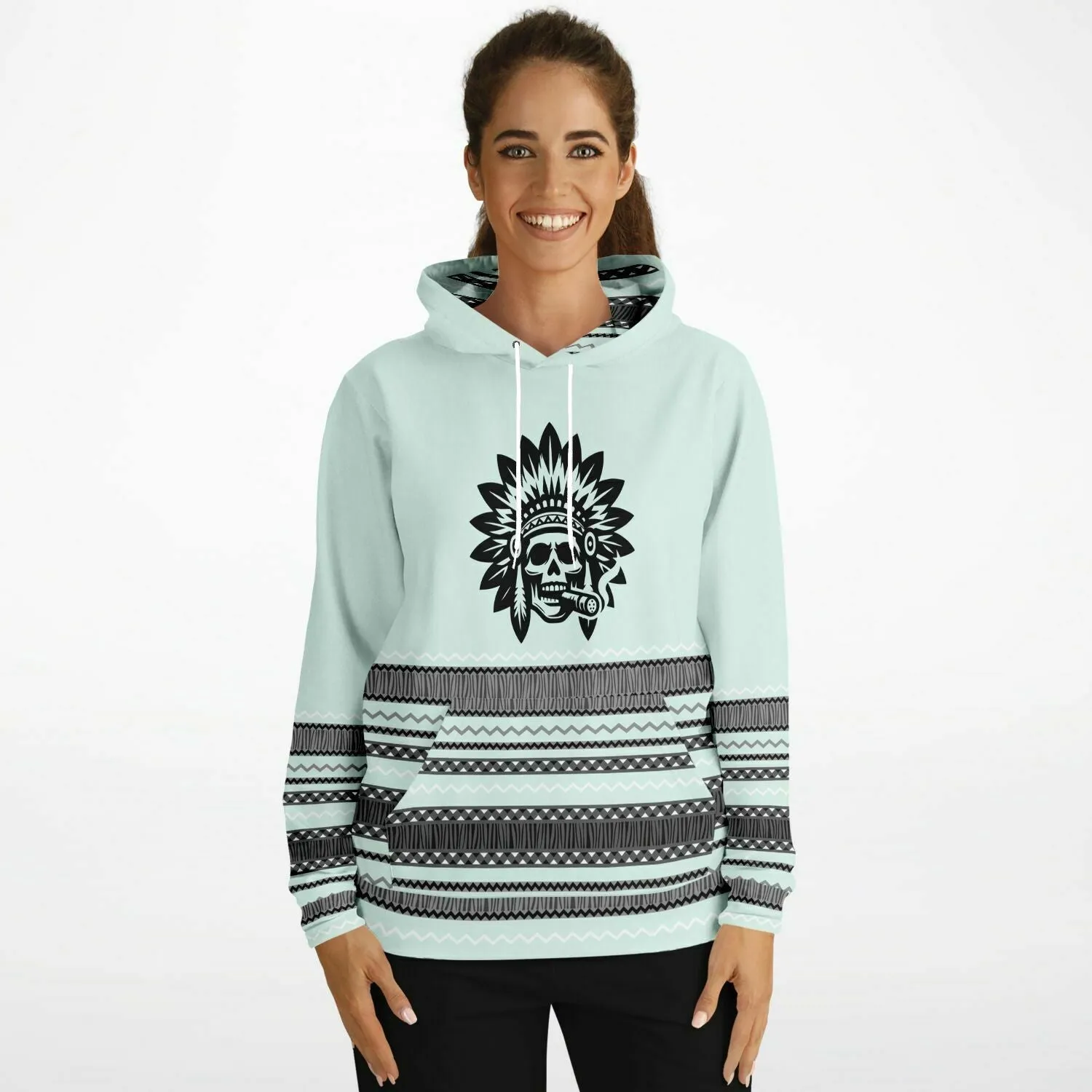 Smokin' Blue Indian Hoodie