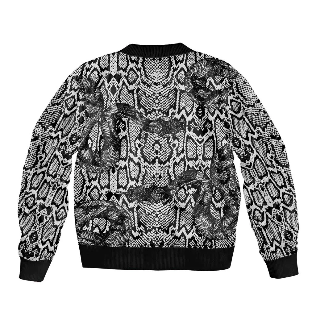 Snake African Skin Animals Pattern Bomber Jacket LT15