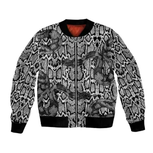 Snake African Skin Animals Pattern Bomber Jacket LT15