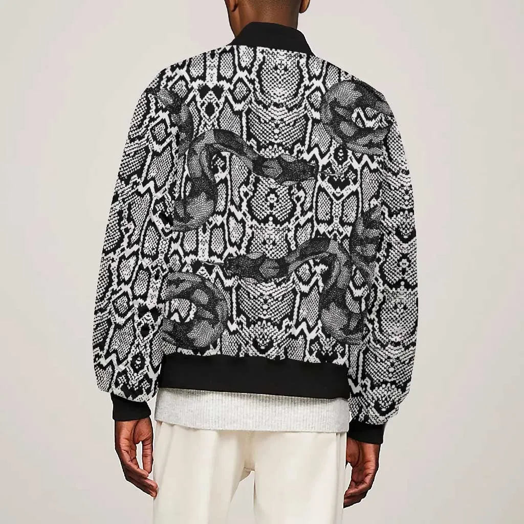 Snake African Skin Animals Pattern Bomber Jacket LT15