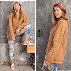 Soft fuzzy pullover