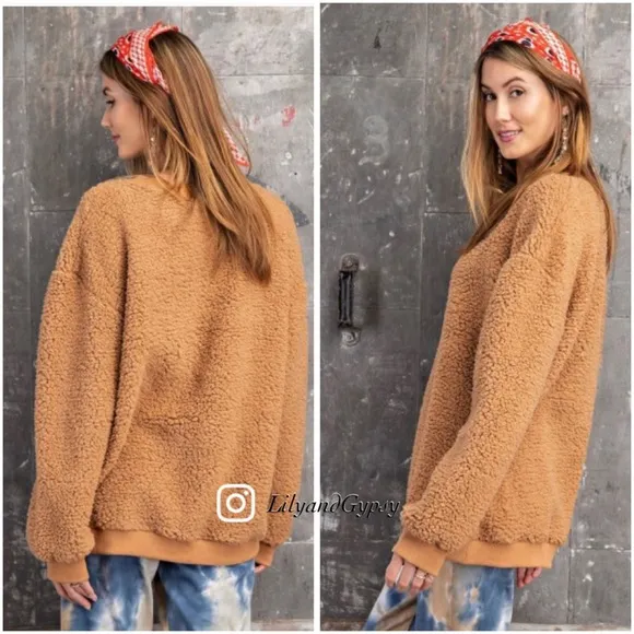 Soft fuzzy pullover