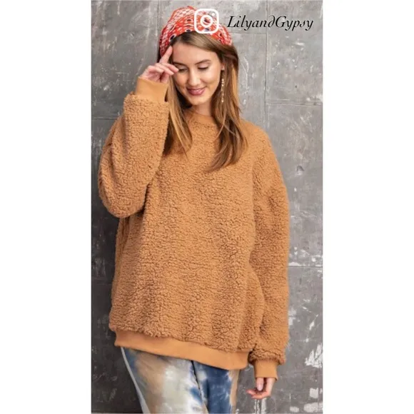 Soft fuzzy pullover