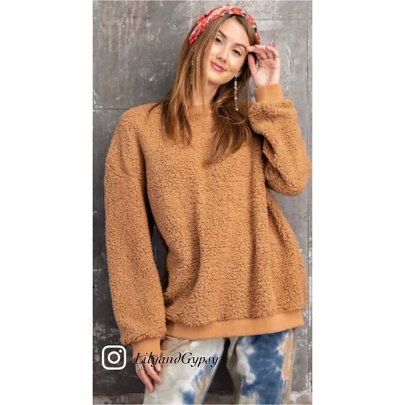 Soft fuzzy pullover