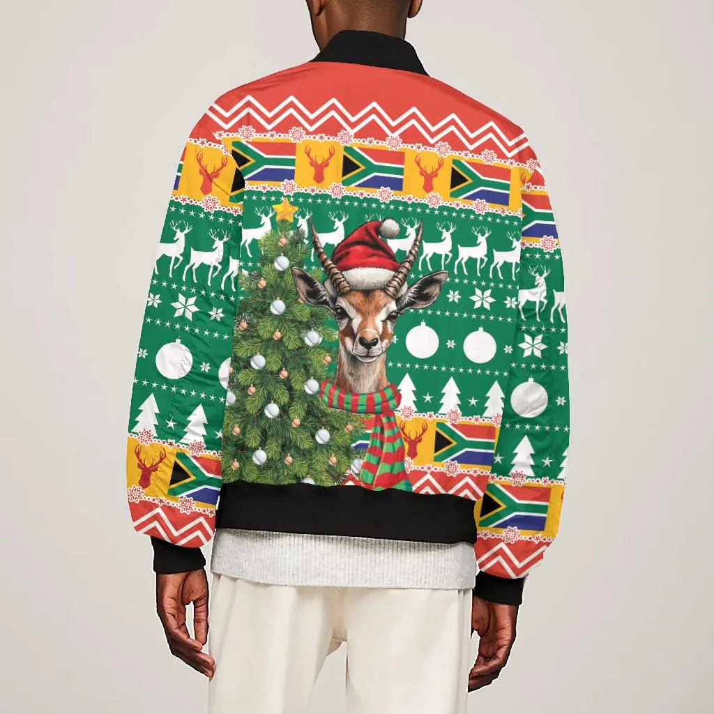 South Africa Springbok Bomber Jacket Christmas Tree - Lightning Art LT18