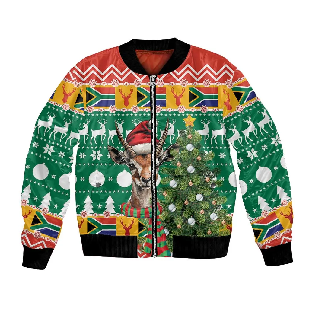 South Africa Springbok Bomber Jacket Christmas Tree - Lightning Art LT18