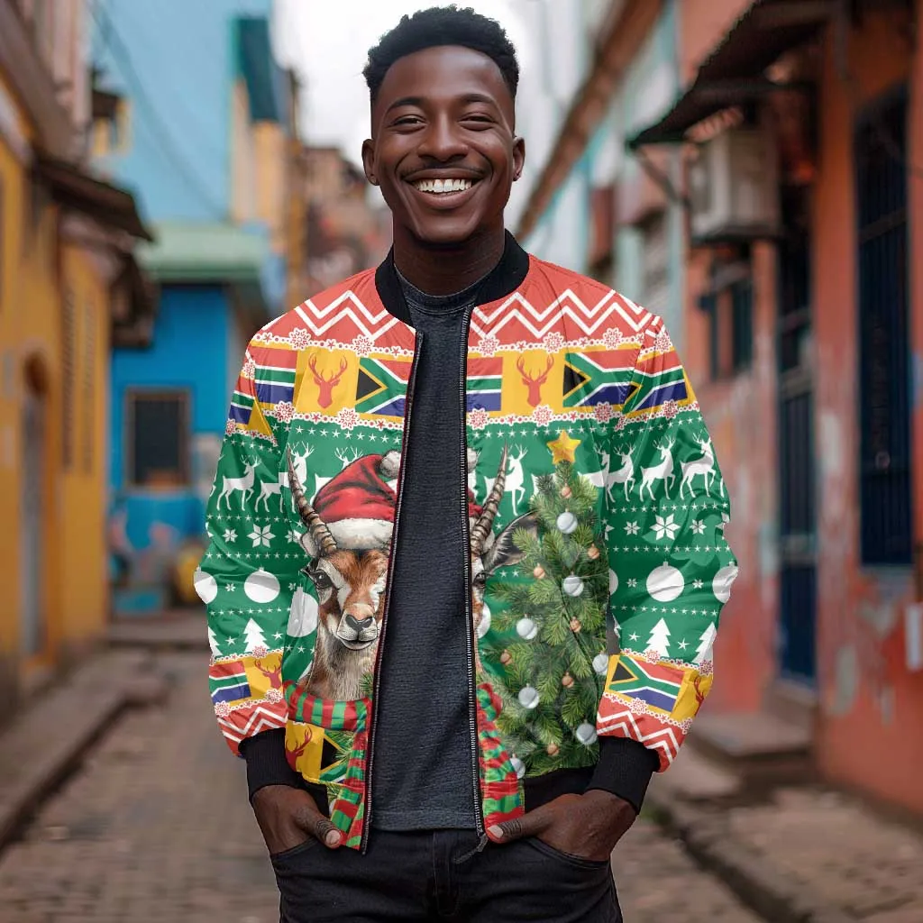 South Africa Springbok Bomber Jacket Christmas Tree - Lightning Art LT18
