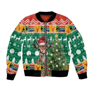 South Africa Springbok Bomber Jacket Christmas Tree - Lightning Art LT18