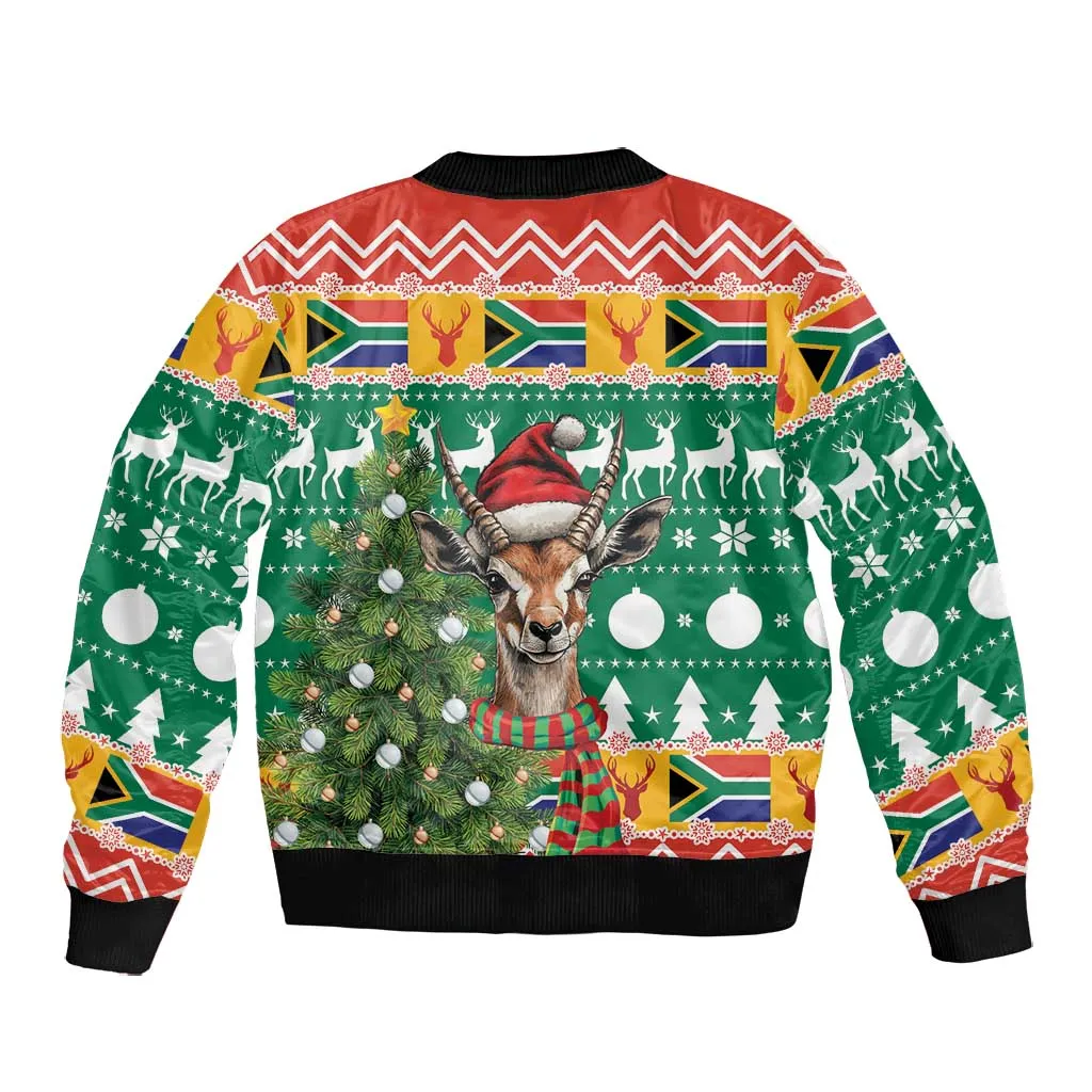 South Africa Springbok Bomber Jacket Christmas Tree - Lightning Art LT18