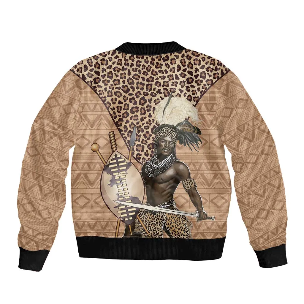 South Africa Zulu People Bomber Jacket Zulu Warrior - African Pattern LT15