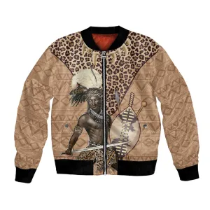 South Africa Zulu People Bomber Jacket Zulu Warrior - African Pattern LT15