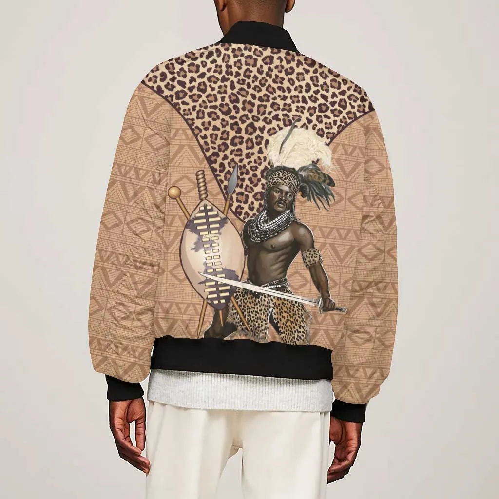 South Africa Zulu People Bomber Jacket Zulu Warrior - African Pattern LT15