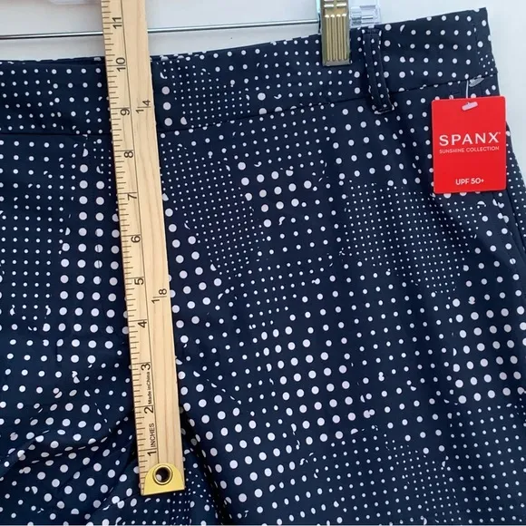 SPANX 4” Sunshine Short Women’s Navy Blue / White XL 50473R Sunshine Collection