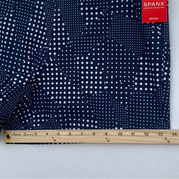 SPANX 4” Sunshine Short Women’s Navy Blue / White XL 50473R Sunshine Collection