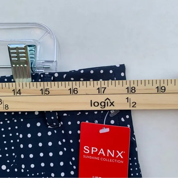 SPANX 4” Sunshine Short Women’s Navy Blue / White XL 50473R Sunshine Collection