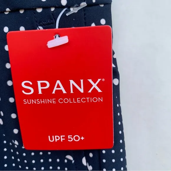 SPANX 4” Sunshine Short Women’s Navy Blue / White XL 50473R Sunshine Collection