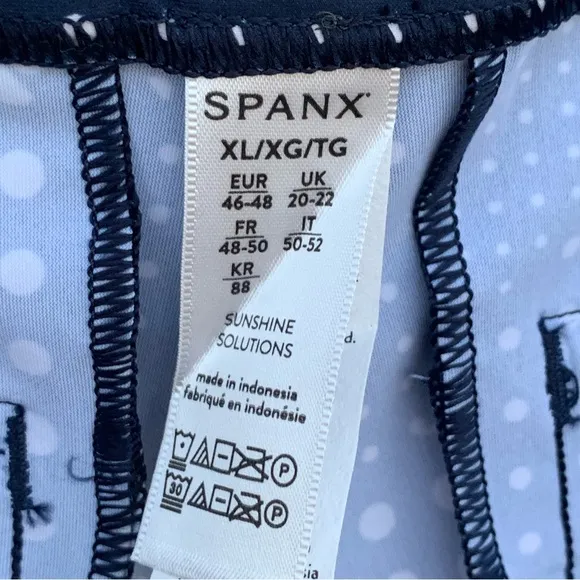 SPANX 4” Sunshine Short Women’s Navy Blue / White XL 50473R Sunshine Collection