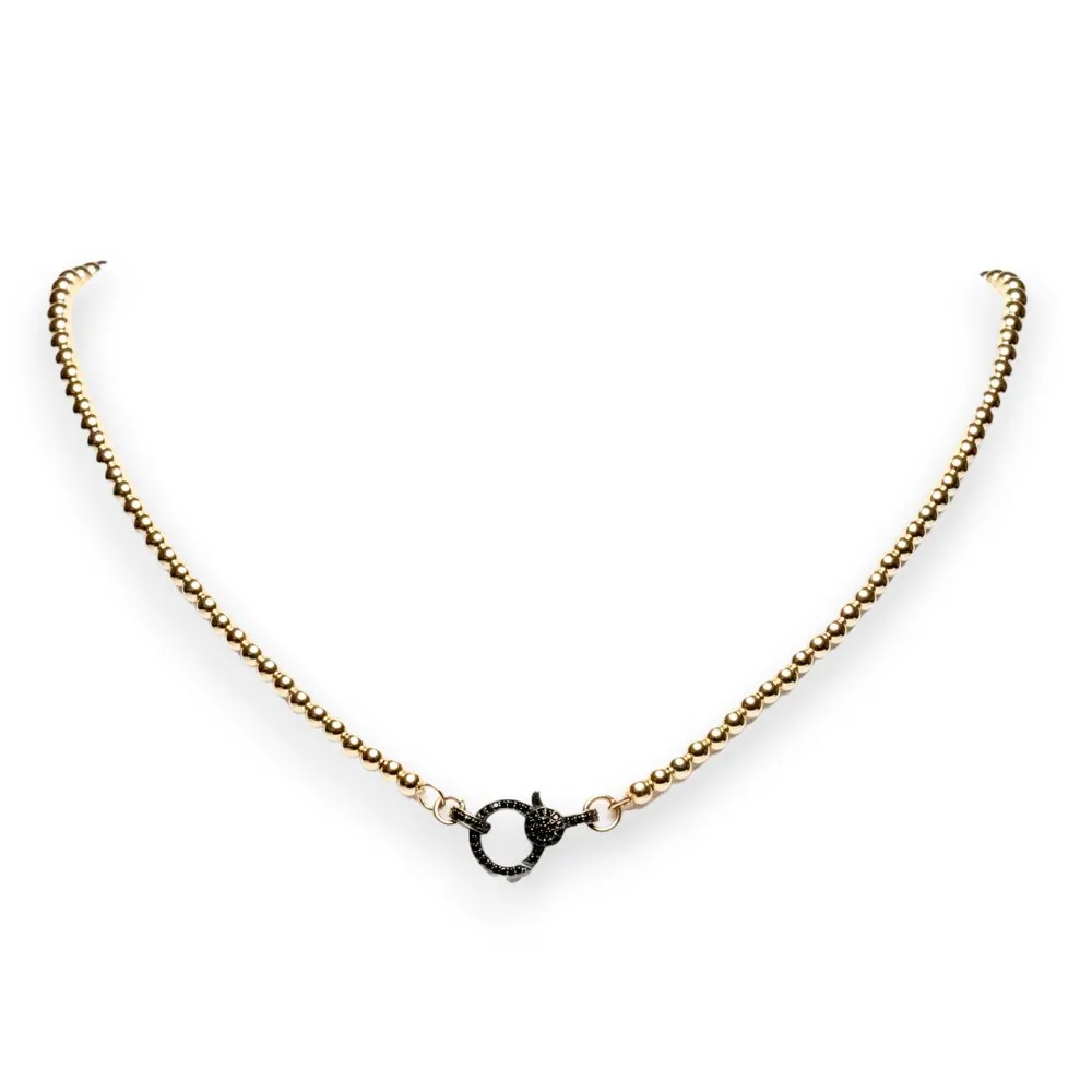 Spheric Padlock Necklace 3mm