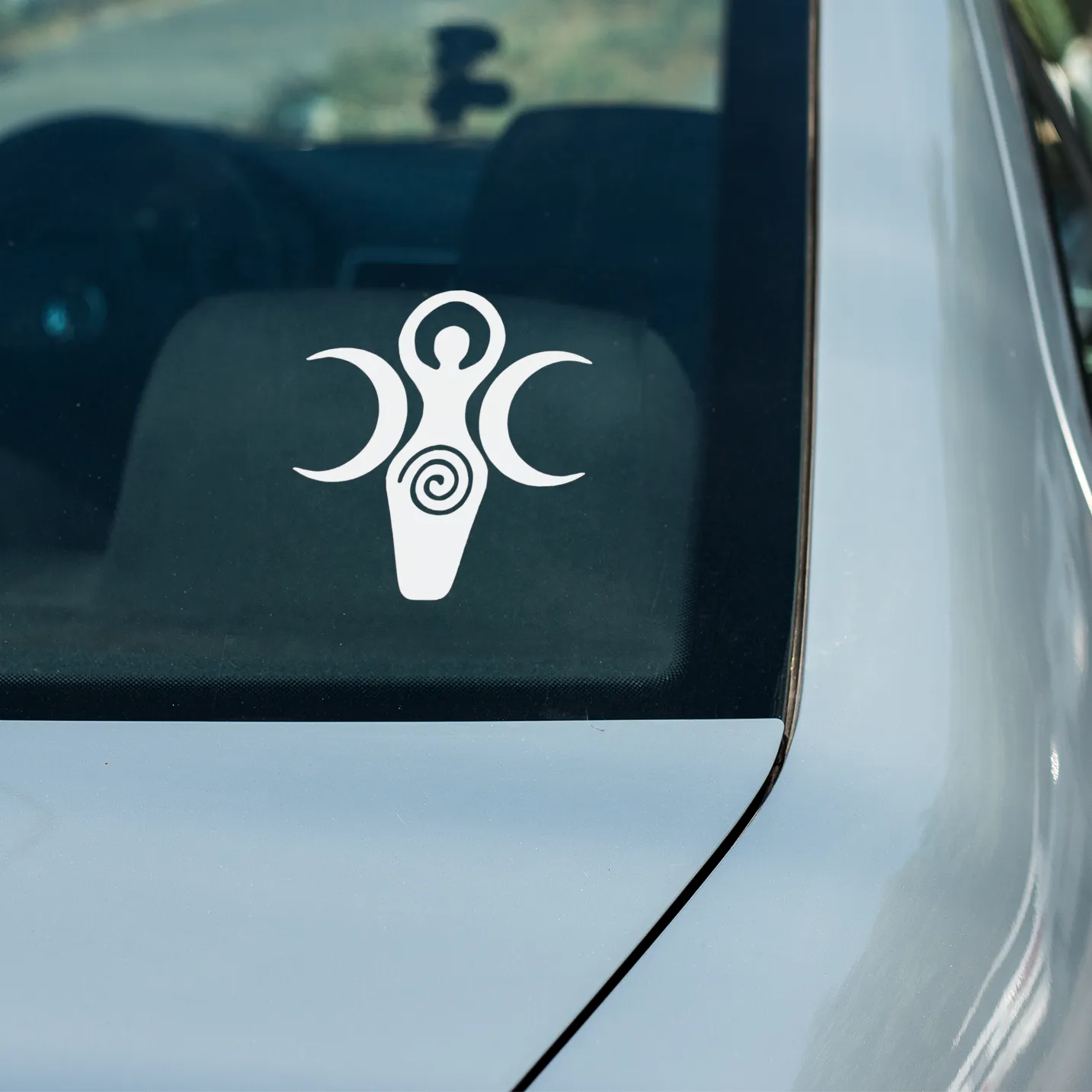 SPIRAL MOON GODDESS VINYL DECAL FOR WINDOW CAR LAPTOP MIRROR DRINKS BOTTLE