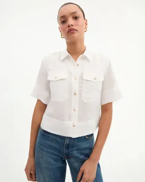 Spruce Linen Top - Off White