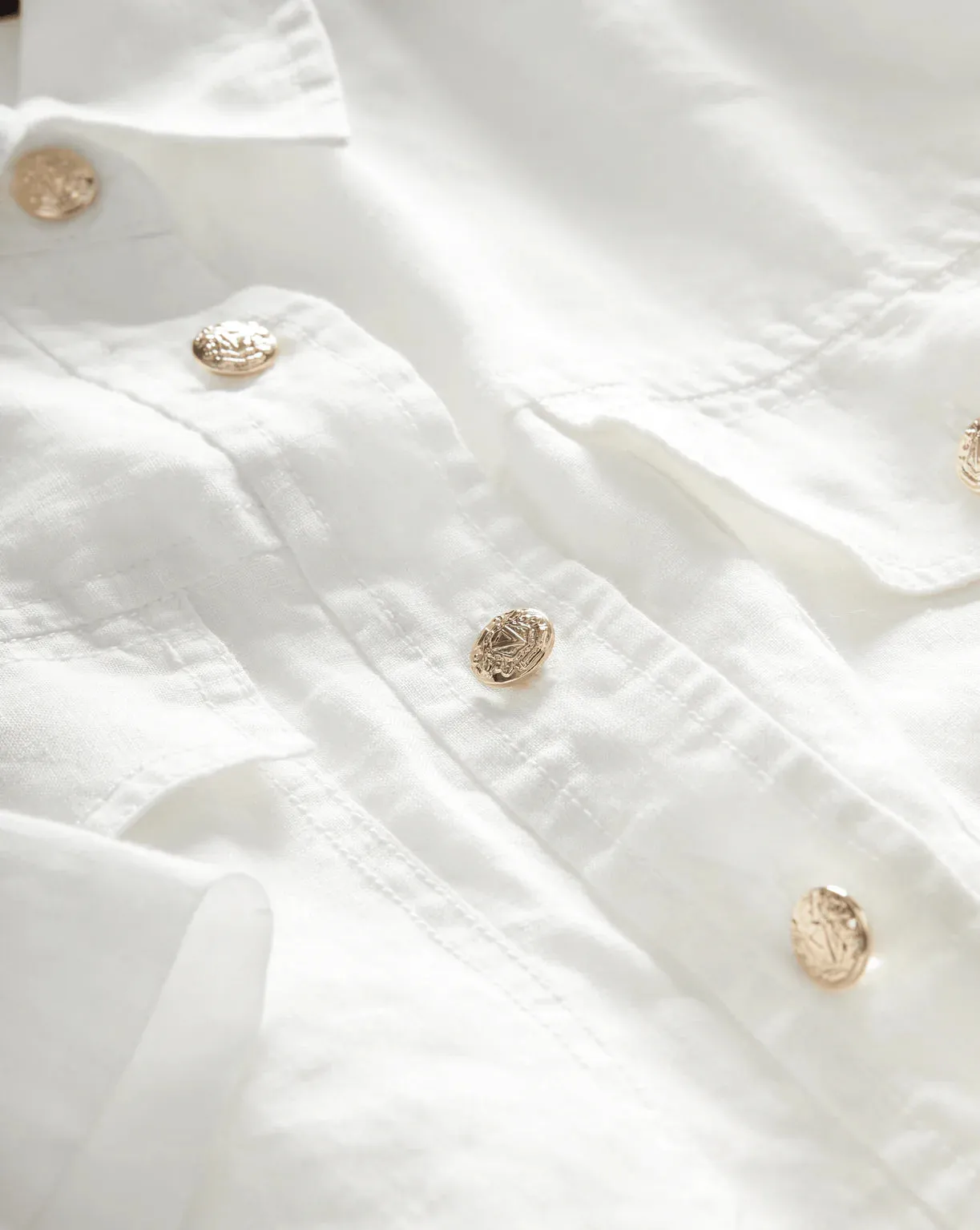 Spruce Linen Top - Off White