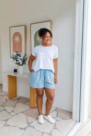 Stace Short in Light Blue