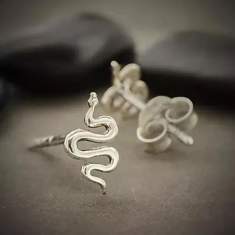 Sterling Silver Snake Earrings