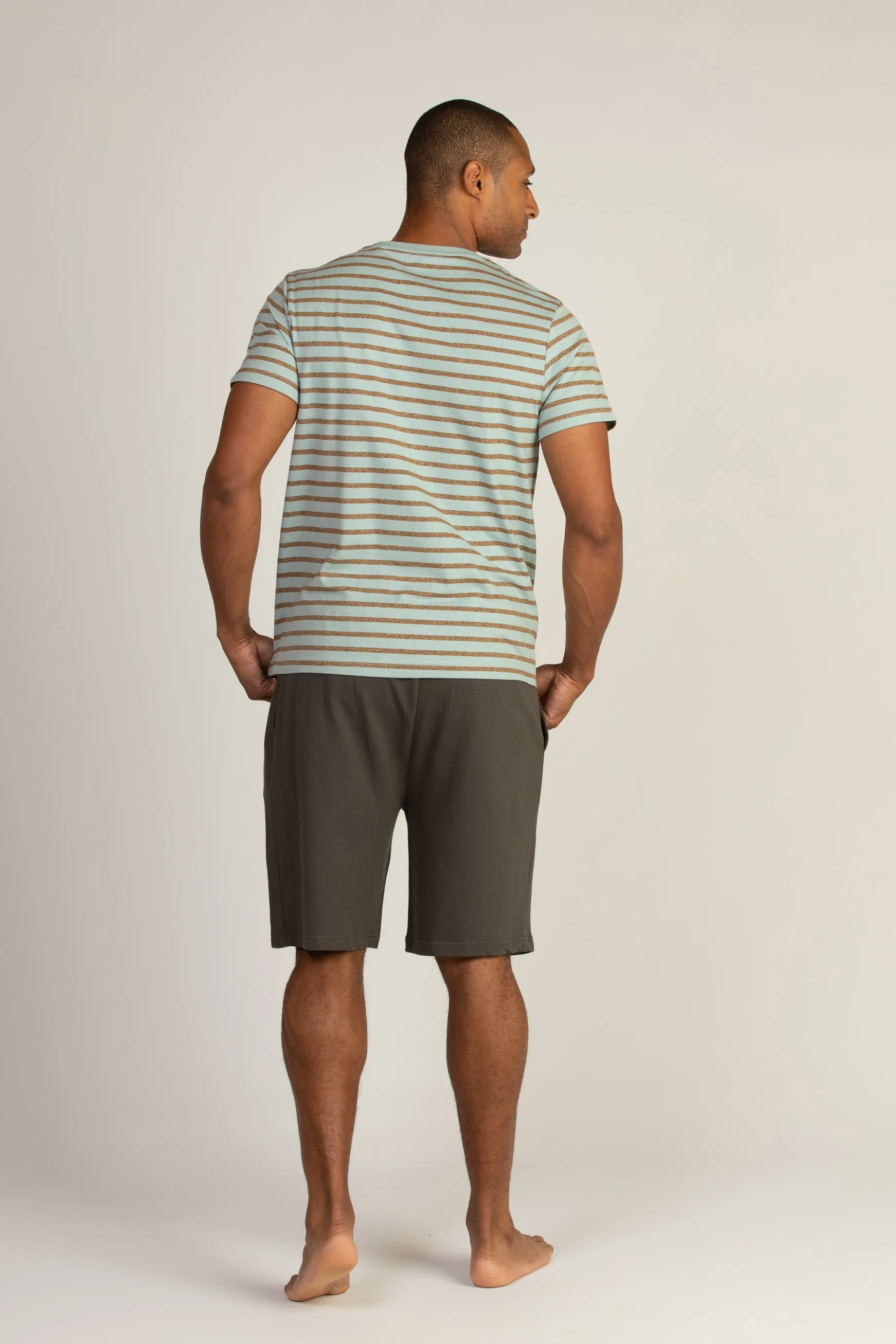 Stripe Tee & Short Pyjama Set