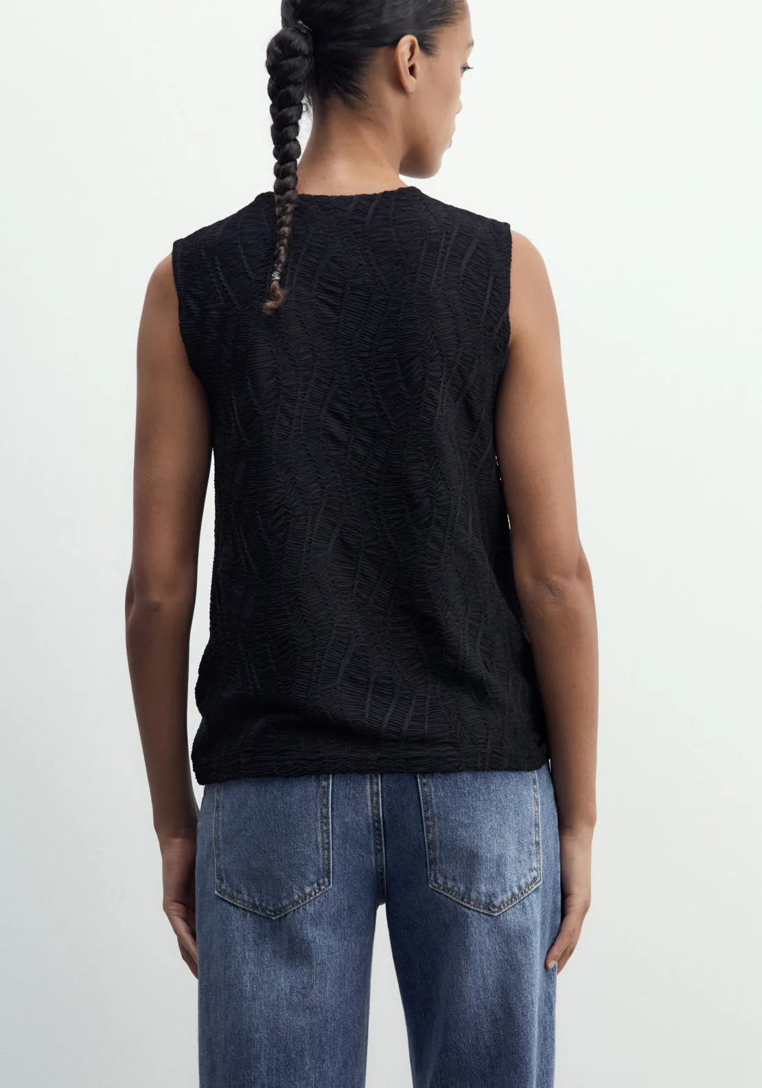 Structured Top - Black