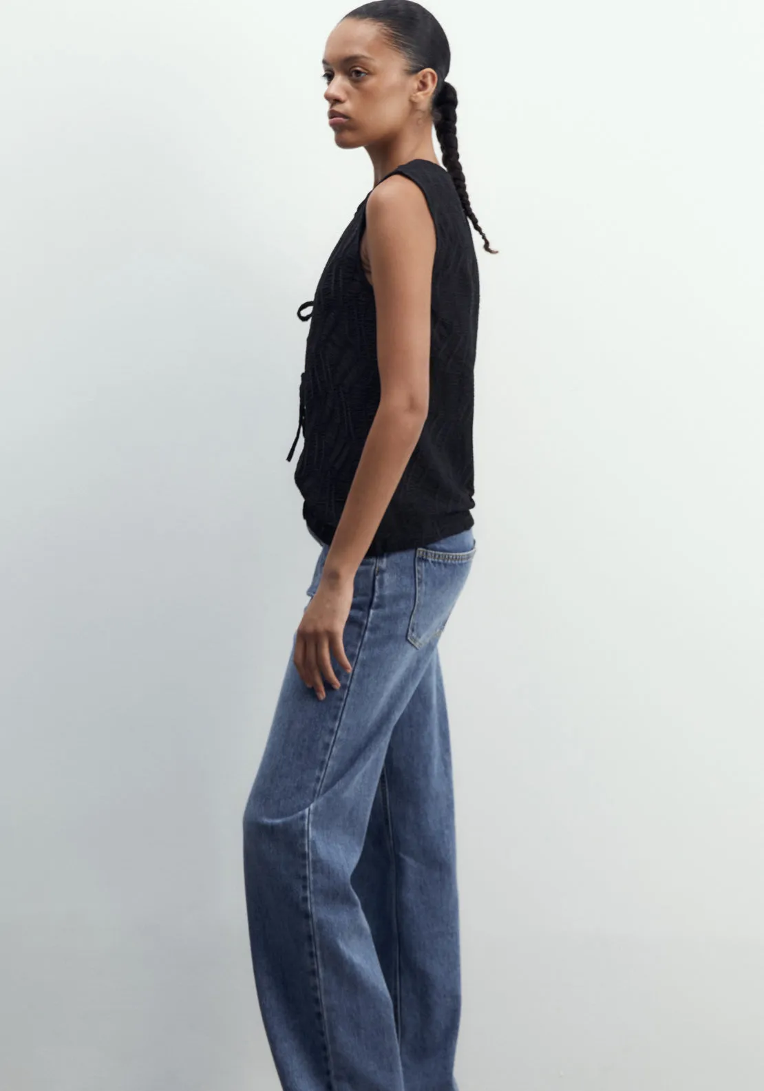 Structured Top - Black