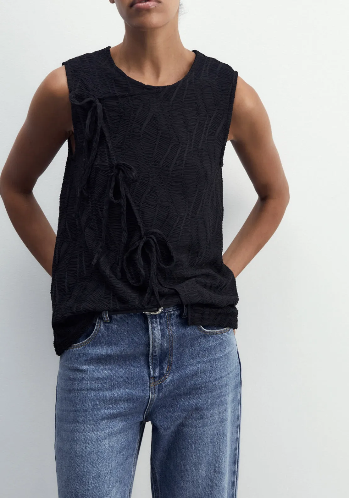 Structured Top - Black