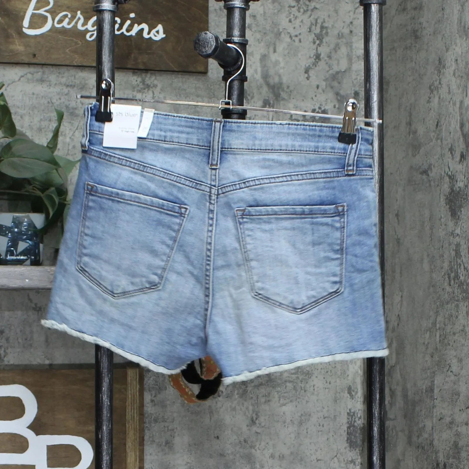 STS Blue Womens Aubrey 11 inch High Rise Waist Denim Shorts Blue 26