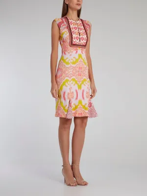 Studded Godet Mini Dress