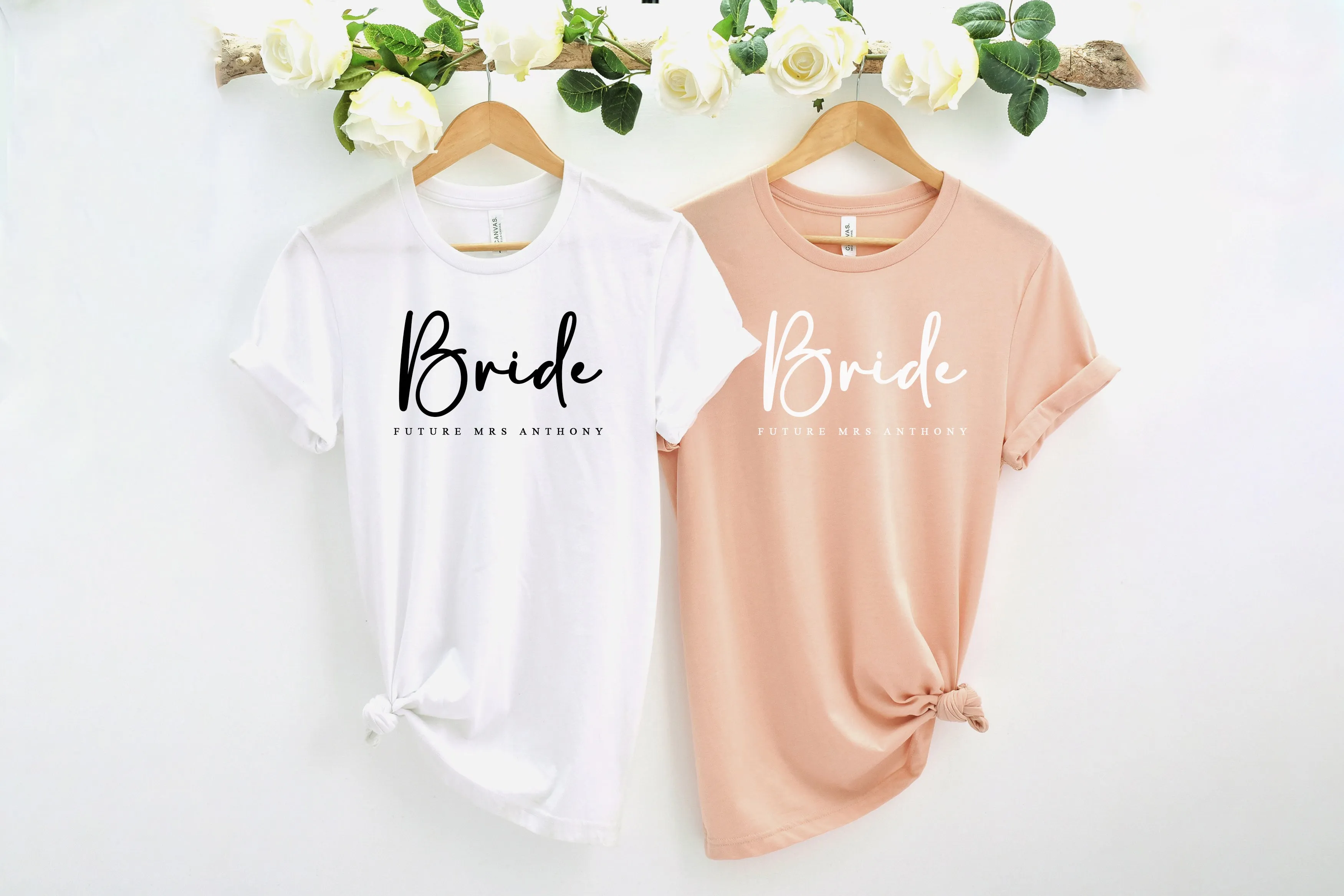 Stylish Personalised Future Mrs T Shirt - Custom Made Engagement Present for Your Best Friend